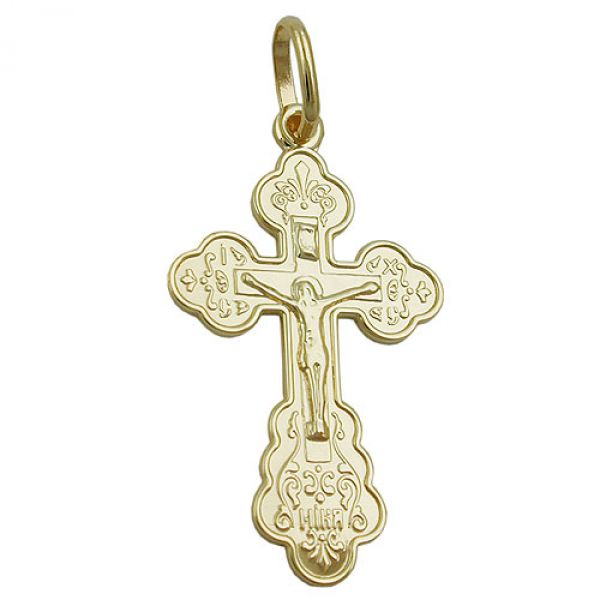 Anhaenger, Kreuz mit Jesus, 9Kt GOLD