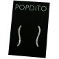 Preview: POPDITO Cuff Ohrstecker Welle mit Zirkonia 925 silber