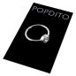 Preview: POPDITO Ring Zirkonia 925 silber Solitär Ring Größe 19