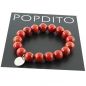 Preview: POPDITO Schaumkoralle Armband Kugel rot 19 cm