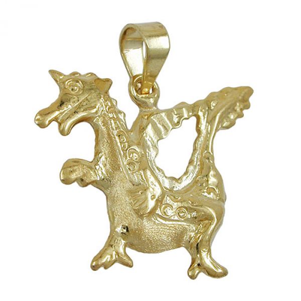 Anhänger, Drache, 9Kt GOLD