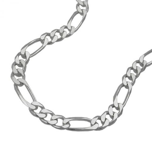 Armband, Figaro flach 6x diam Silber 925 19cm