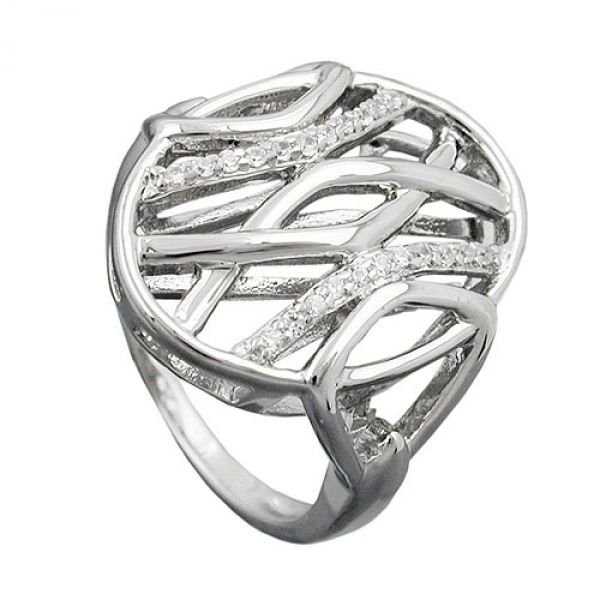 Ring in Silber mit vielen Zirkonias, Silber 925